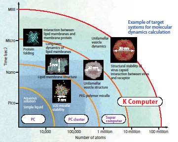 Example of target systems for molecular dynamics calculation 